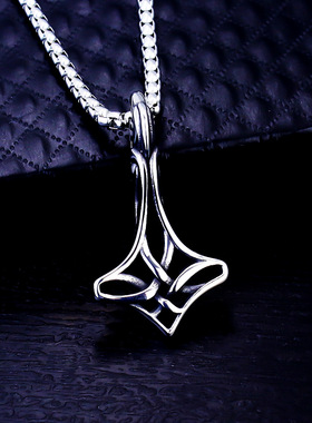 欧美复古男士吊坠不锈钢维京镂空爱尔兰同心结项链