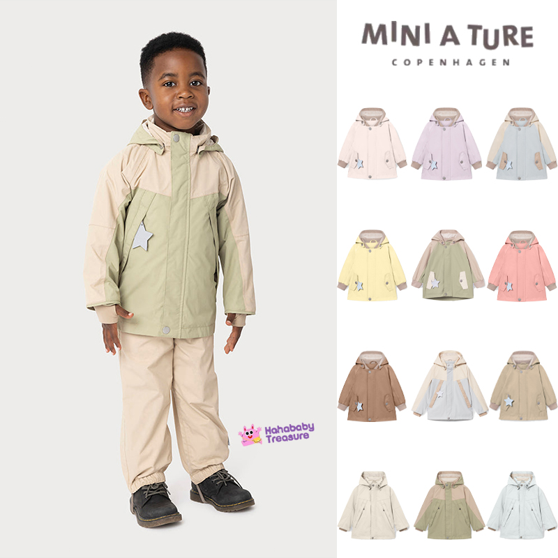 Miniature男女儿童防风防水外套