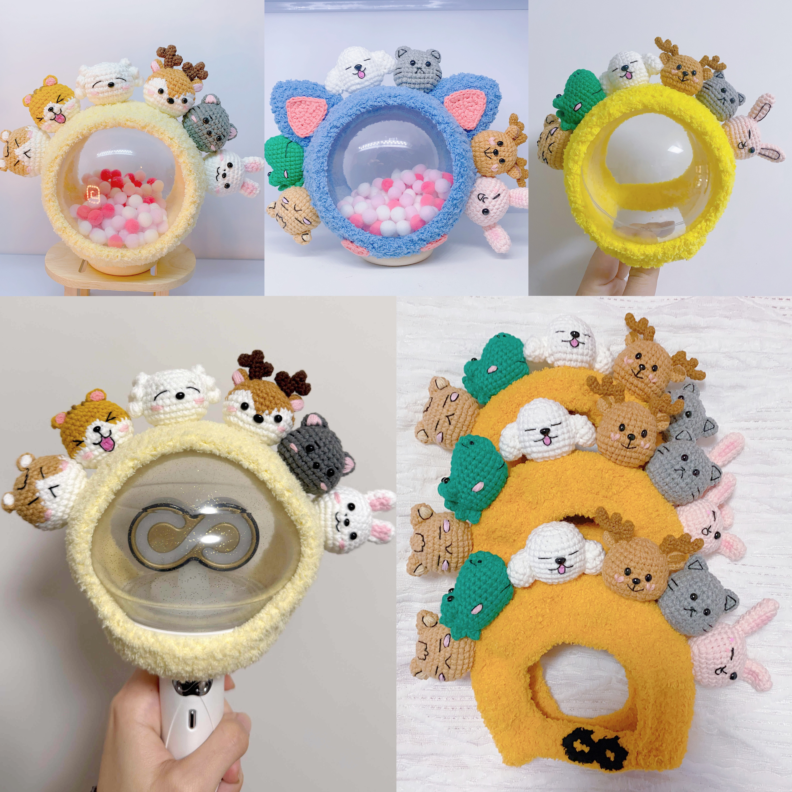 INFINITE无限钩织应援棒保护套钩织毛绒配件通用周边