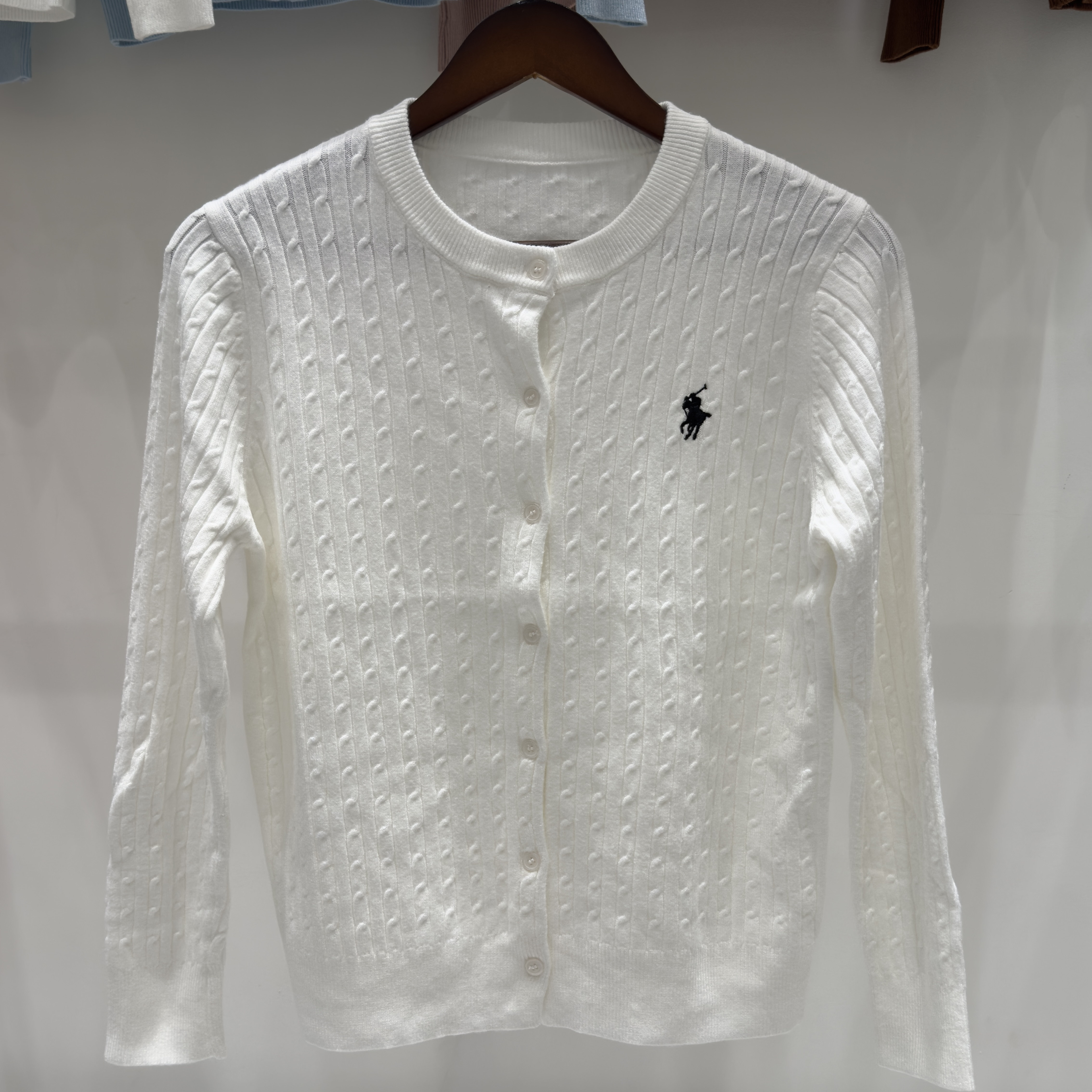 早春秋季新款时尚百搭圆领麻花刺绣针织开衫女装宽松显瘦毛衣外套