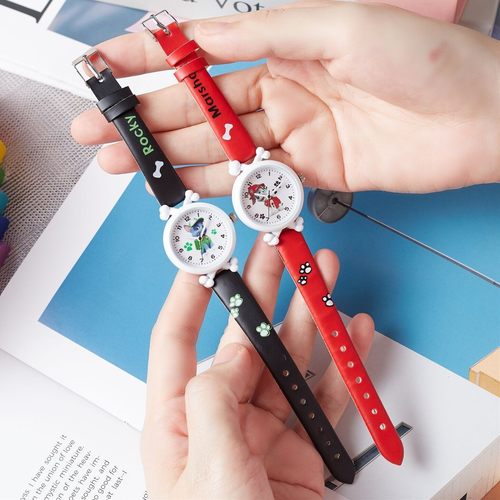 儿童皮带手表男孩女孩送礼卡通汪汪队小学生男女童石英卡通防水表