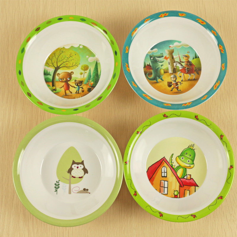 家用密胺儿童餐具碗可爱小孩宝宝碗仿瓷创意可爱卡通碗防烫耐摔碗