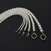 16mm仿珍珠链条包包配件diy包链子包带斜挎珠链扩音器手机挂链