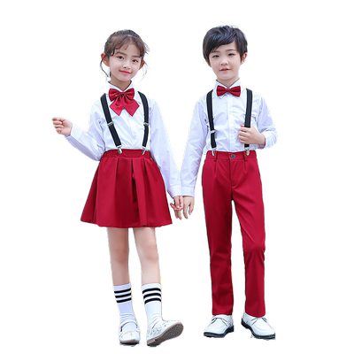六一儿童合唱演出背带裤表演服装