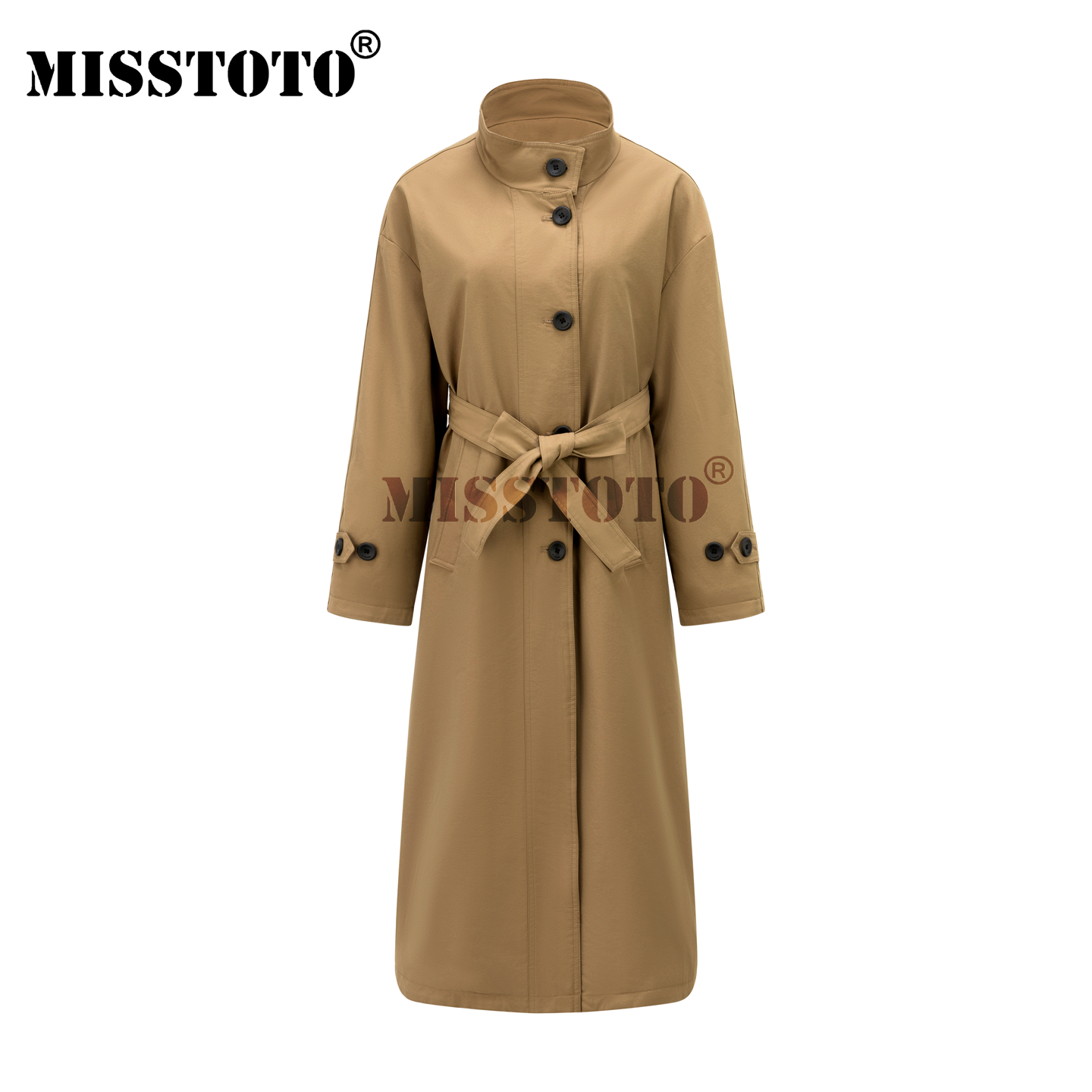 专柜时尚鹅绒风衣女长款过膝气质