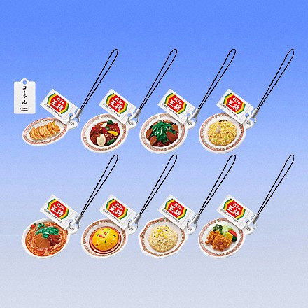 玩物尚志 bandai 饺子的王将 特色料理造型 手机绳挂件扭蛋 吃货