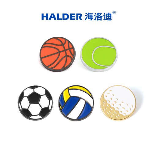 海洛迪运动金属通用体育徽章胸针
