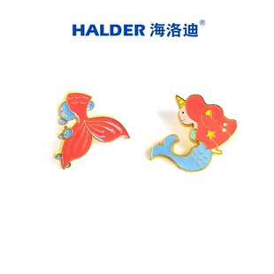 锦鲤 HALDER原创 美人鱼 可爱徽章小饰品 尾巴胸针 卡通