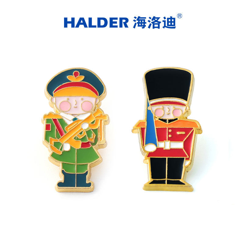 海洛迪军事迷粉丝精品礼品士兵人民解放军仪仗队金属滴胶胸针徽章