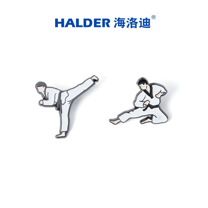 原创跆拳道胸针徽章体育运动男女