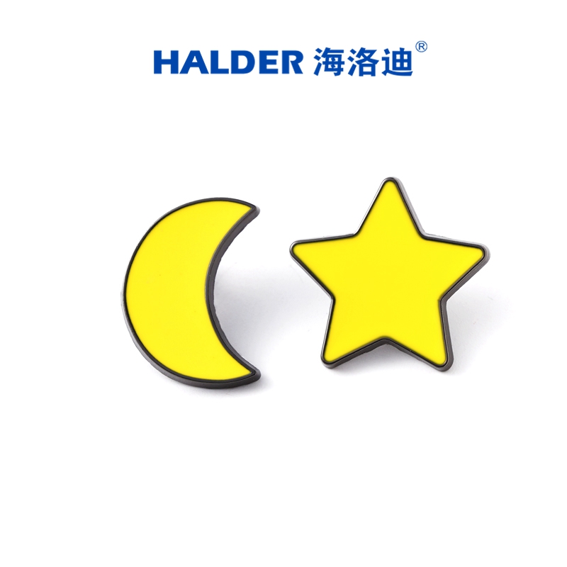 日系可爱月亮五角星胸针海洛迪女