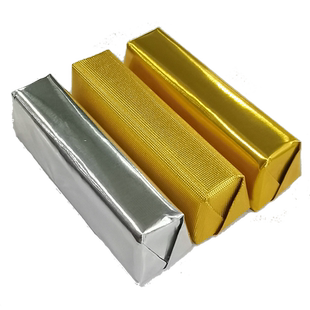 复合锡纸金银色正面铝箔反面白纸巧克力口香糖果叠做手工折纸用纸