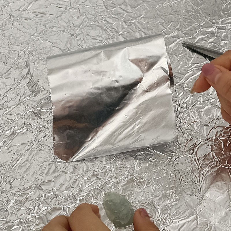 曲面蛋面翡翠玉石封底用软铝箔双面银色锡纸背带胶自贴亮反光装饰