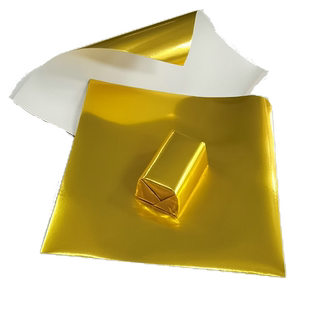 复合锡纸金银色正面铝箔反白纸巧克力口香糖果包装细格纹 15*15cm