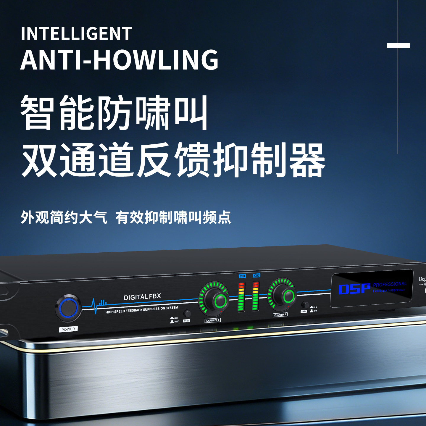 得普声防啸叫抑制器全自动芯片图片