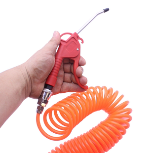 空压机气管枪伸缩弹簧气管软管螺旋PU风管高压打气泵尘吹枪软气管