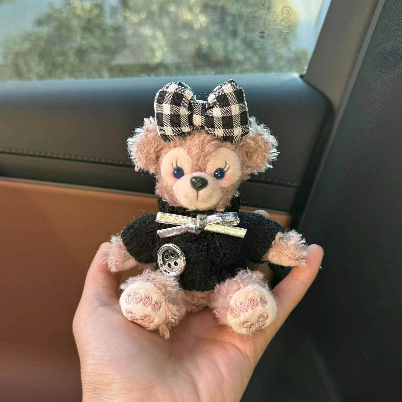 日本xdkxt正版粉蕾丝公主裙玫玫包包挂件卡通毛绒小熊玩偶钥匙扣