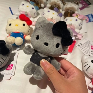 日本xdkxt灰色可爱Hellokitty猫挂件书包挂饰包包小公仔玩偶礼物