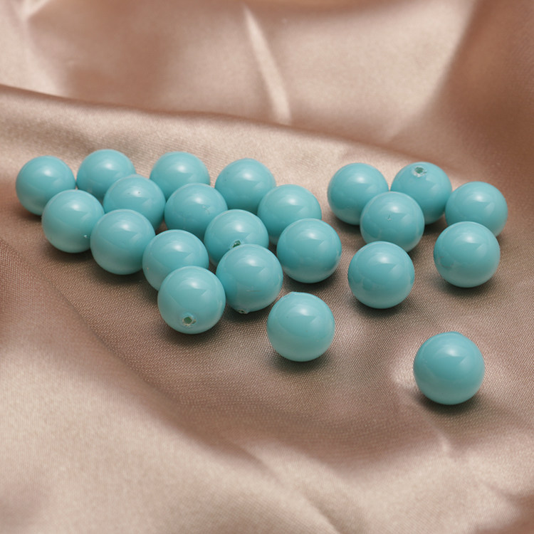 diy手工耳环珠子材料 天然深海松石蓝贝壳珍珠多规格半孔贝珠散珠