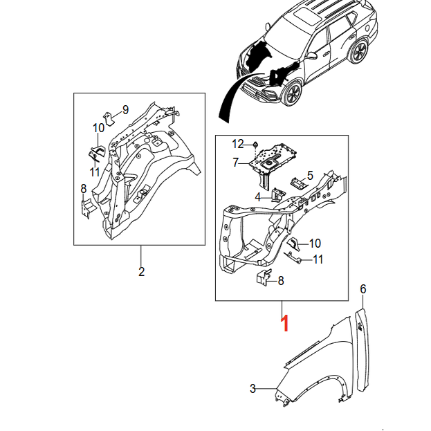 双龙雷斯特REXTON G4 musso叶子板原装进口全新配件