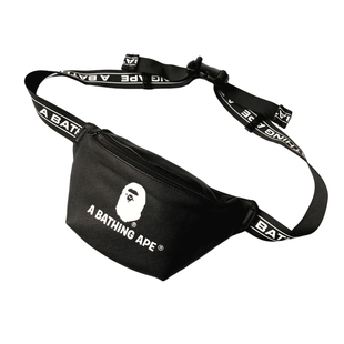 BAPE猿人头日本杂志附录PU皮质运动时尚潮牌腰包胸包斜挎包