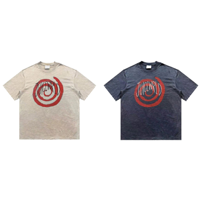 Juice WRLD旋涡LOGO字母印花圆领套头短袖T恤