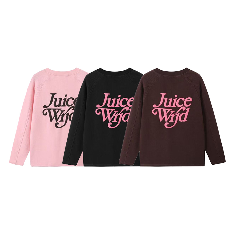 Juice WRLD 刺绣印花舒适休闲长袖T恤男女同款