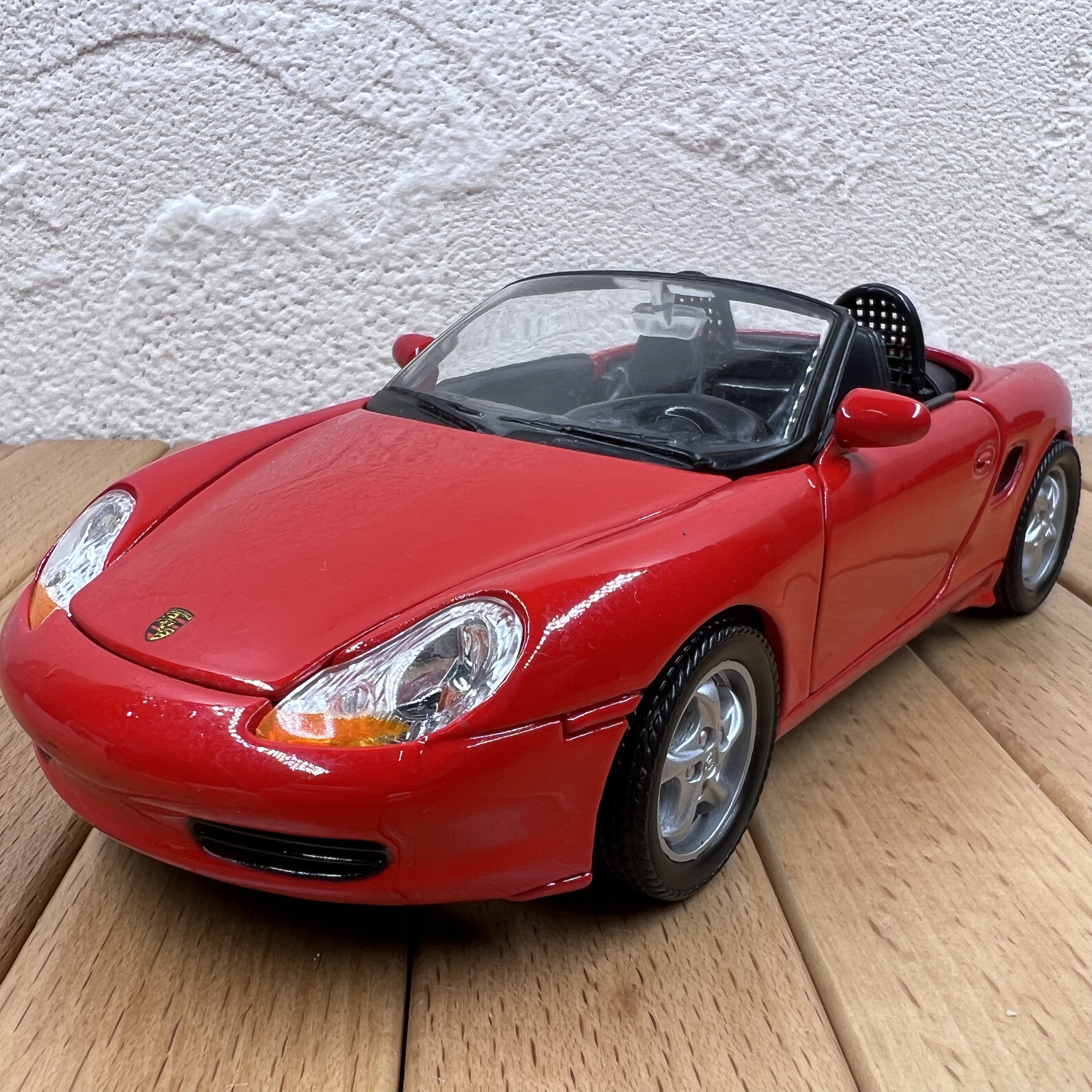 1:24保时捷718敞篷跑车合金汽车模型摆件场景摆设儿童玩具车