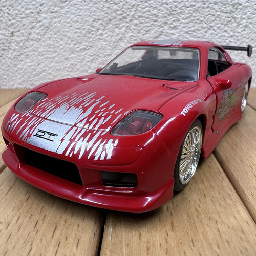 1:32马自达1993款RX-7跑车合金汽车模型摆件 赛车场景摆设