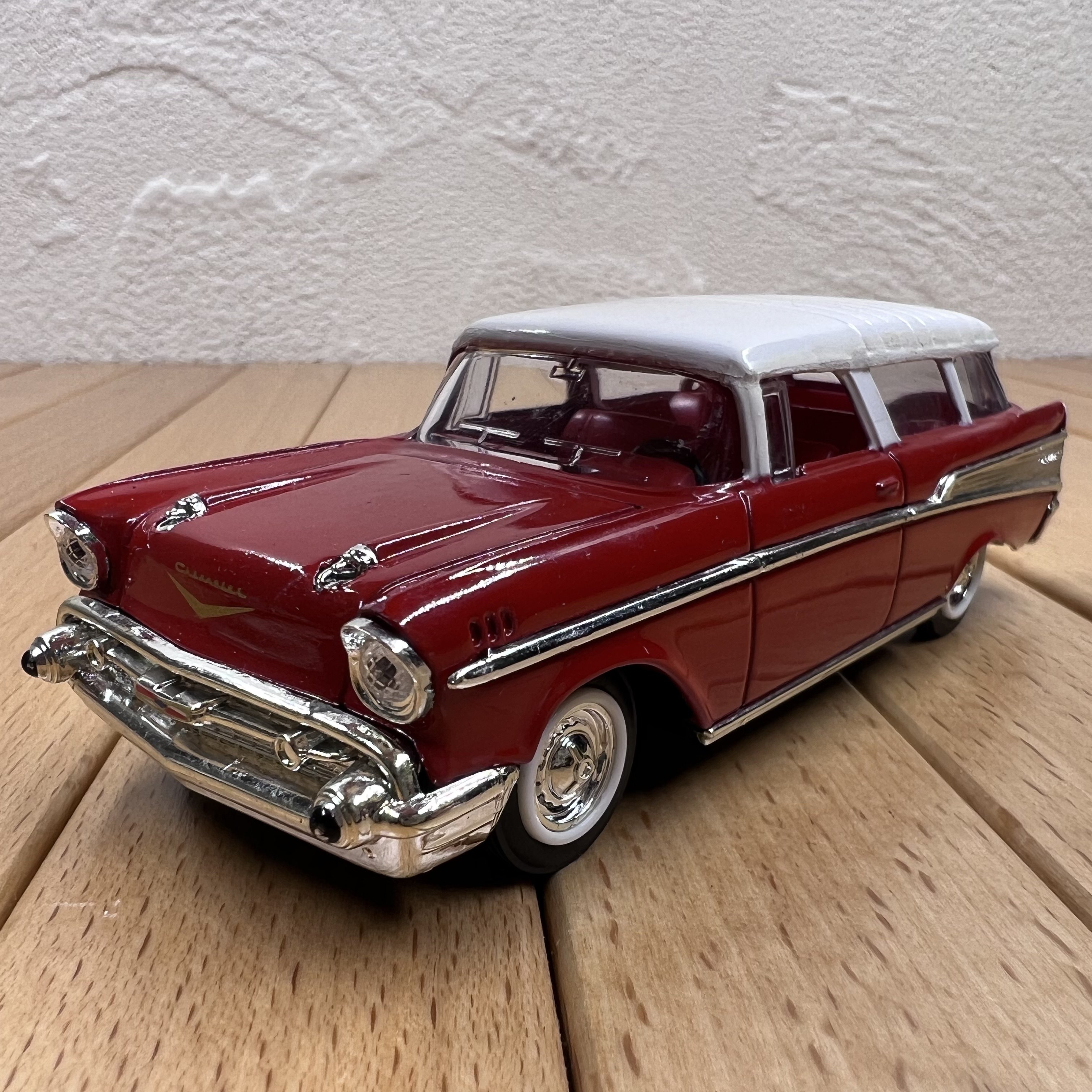 1:43雪佛兰经典老式汽车合金模型摆件老爷车旅行车场景摆设