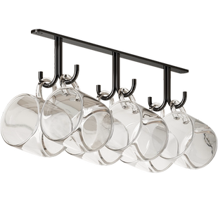 304不锈钢马克杯挂架创意水杯架子置物架悬挂式咖啡杯挂杯架摆件