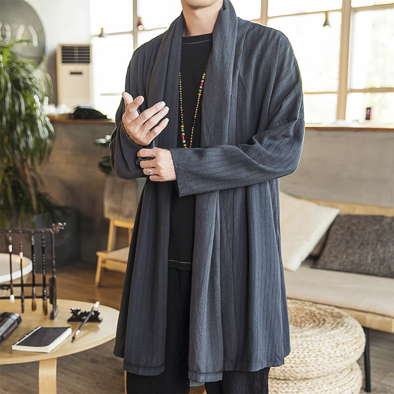 2025秋季汉服开衫男风衣男士披风外套D263P90,男装风衣,星座312B-2