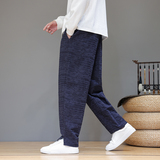 2025新款风提花棉麻男裤子宽松直筒裤棉麻休闲裤D966P70，男装休闲裤，星座312B-2