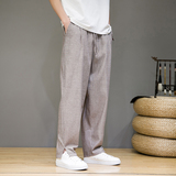 2023春夏男士麻色长裤宽松棉麻风休闲裤D833P65，男装休闲裤，星座312B-2