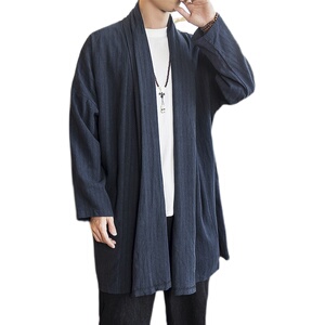 2023春季汉服开衫男风衣男士披风外套D263P90图片