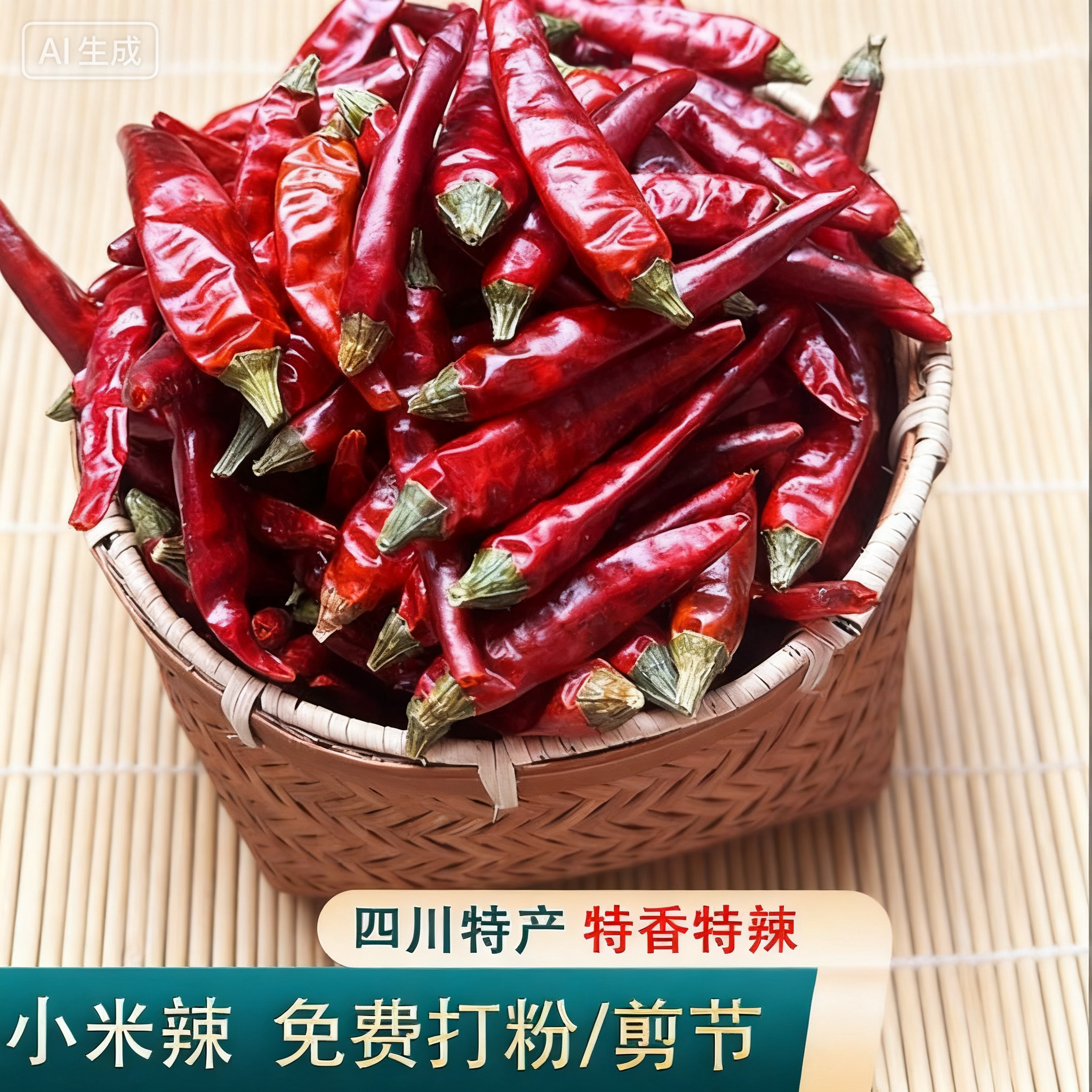 小米辣干辣椒四川七星椒满天星