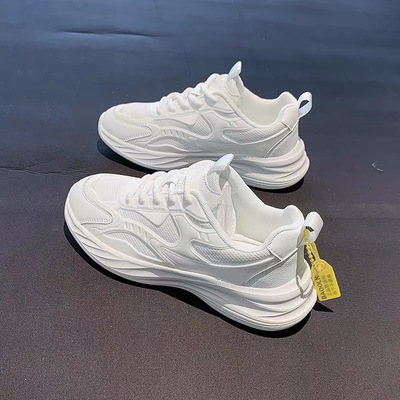 跨境现货运动鞋女款新款春夏季女鞋子白色轻便软底减震休闲跑步鞋