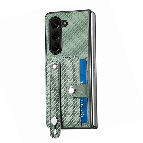 腕带卡包适用三星fold8ultra手机壳新款galaxyzfold7带卡套flod6可放卡foid5折叠屏插卡新款防摔简约指环外壳