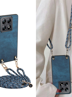 适用小米14T手机壳xiaomi13ultra挂绳可斜挎15Tpro背带11lite斜跨外壳红米note14pro+肩带Turbo3保护套女新款