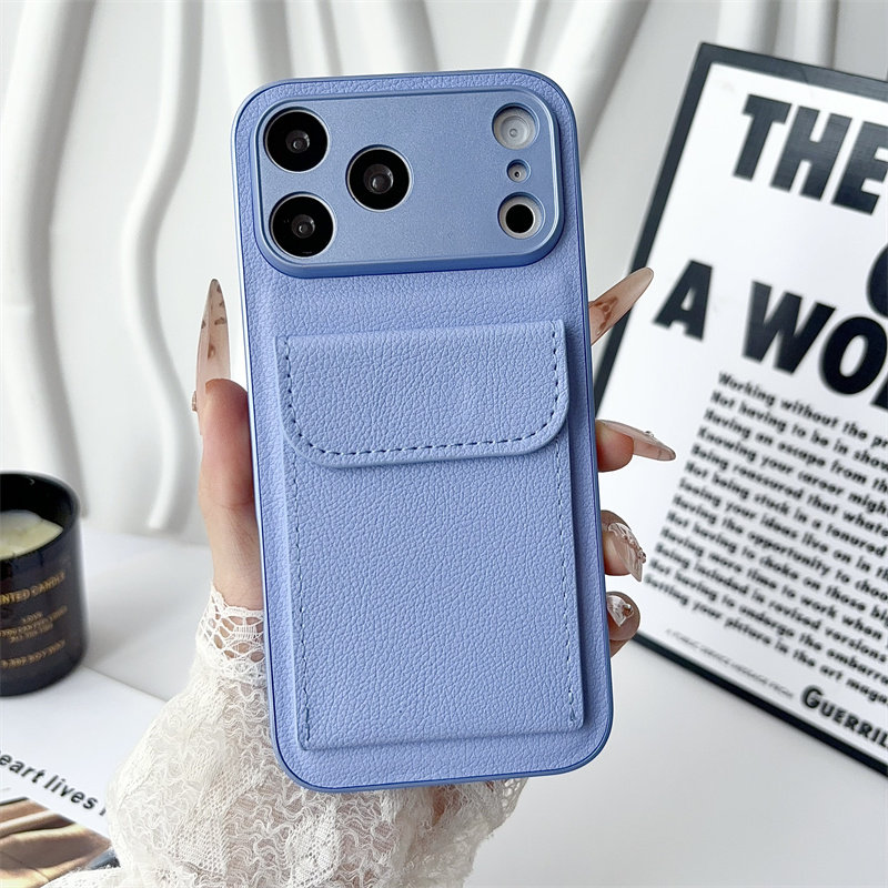 翻盖卡包支架适用苹果18pro手机壳iPhone17promax可插卡16pm收纳口袋15背后放卡14高级13带卡槽Air全包女外壳图片