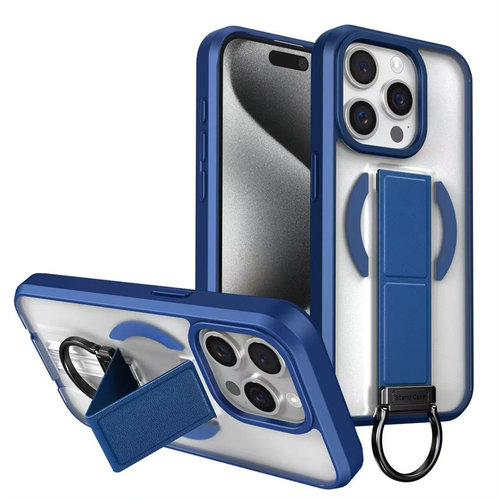 创意指环扣支架适用苹果16promax手机壳magsafe磁吸充电ip16e新款iPhone15腕带式14plus磨砂防滑13全包17外壳