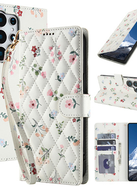 适用三星S25ultra手机壳S24+全包防摔S23fe翻盖式22plus小香风21\s20uitra皮套a55外壳A36\56高级A17\16女a52