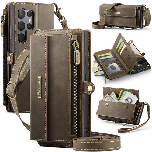 适用三星s25Edge手机壳斜挎包s24ultra钱包一体s23+plus零钱包s22uitra翻盖皮套s21fe带挂绳s20卡包u放卡外壳