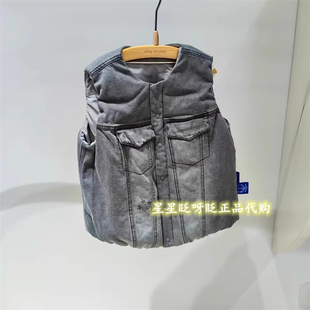 jnby 百搭2025秋 正品 YP9C11130牛仔羽绒马甲635 JNBY童装 现货