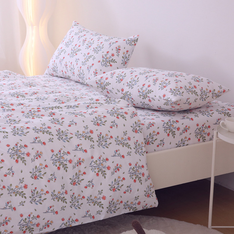 干净小碎花全棉加密斜纹单件被套