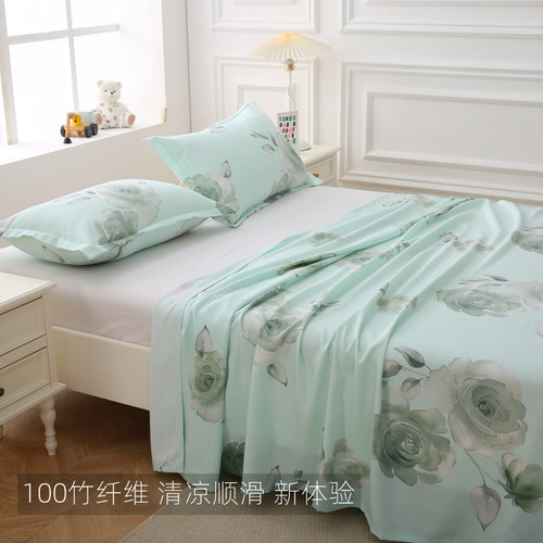100竹纤维凉爽顺滑床单单件