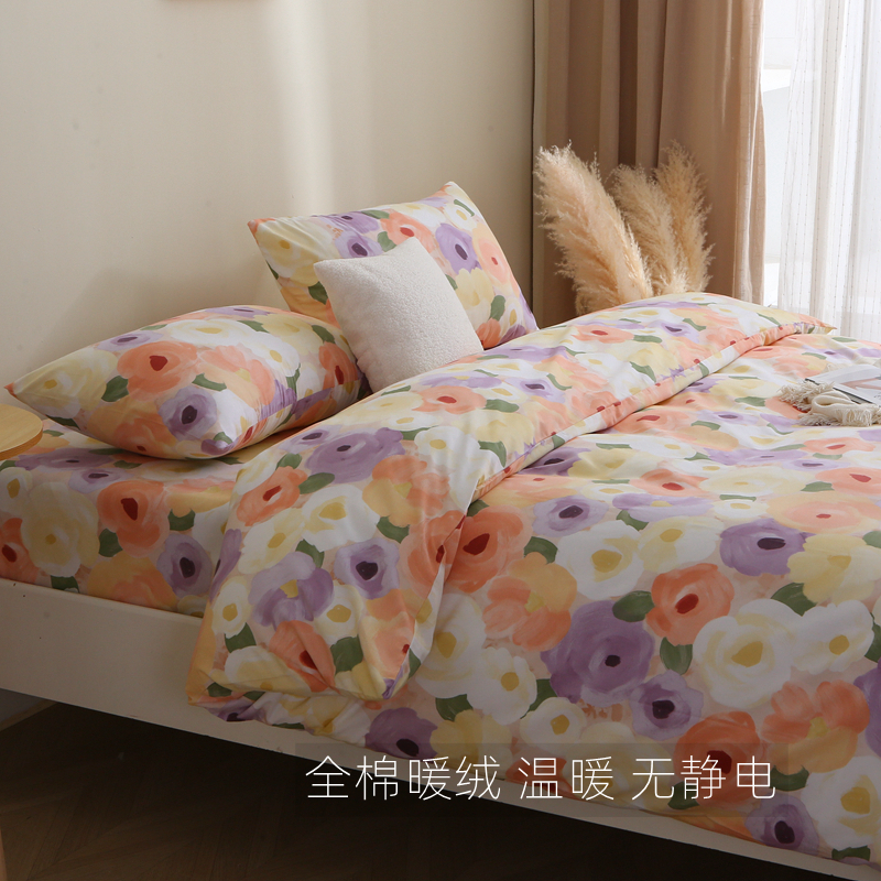 夏达全棉轻磨毛被套单件一触即暖