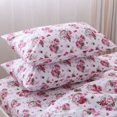 美式 大花枕套一对纯棉2只成人大号全棉枕芯套单人学生一只装 48x74