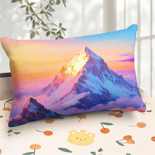 新中式国潮唯美日照金山抱枕客厅沙发腰靠垫靠枕办公室礼物枕头