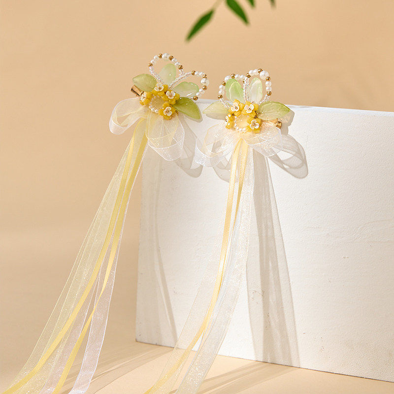 古月家儿童古风发带女童汉服襦裙古装表演头饰中国风仙气飘带发饰